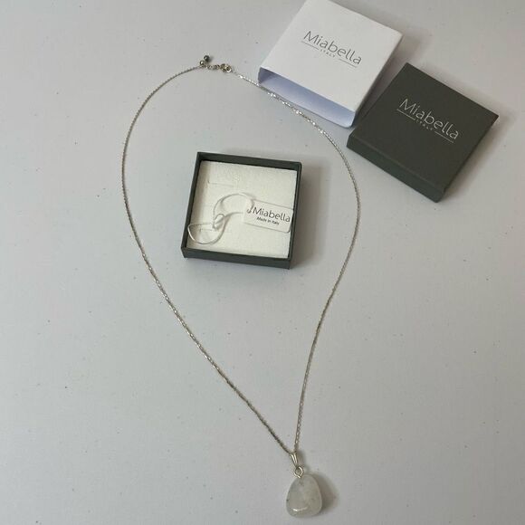 New! Miabella| 925 Sterling Silver| Made in Italy| Love Quartz healing crystal - Picture 7 of 13